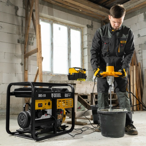 Генератор дизельный DES-55, 5,5 кВт, 230 В, 11 л, ручной стартер Denzel по ценам производителя в Челябинске с доставкой по всей России