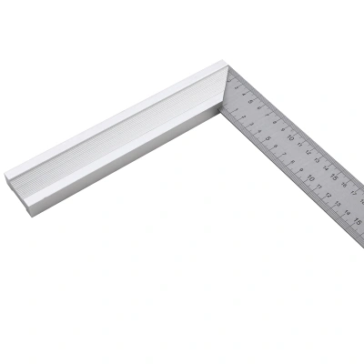 Угольник стальной 400 мм, нержавеющая сталь, градуировка, алюминиевое основание Denzel по ценам производителя в Челябинске с доставкой по всей России