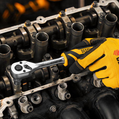 Ключ-трещотка 3/8", 90 зубьев, с быстрым сбросом, CrV Denzel по ценам производителя в Челябинске с доставкой по всей России