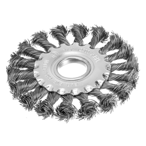 Щетка для УШМ 100 мм, посадка 22.2 мм, плоская, крученая проволока 0.5 мм Matrix по ценам производителя в Челябинске с доставкой по всей России