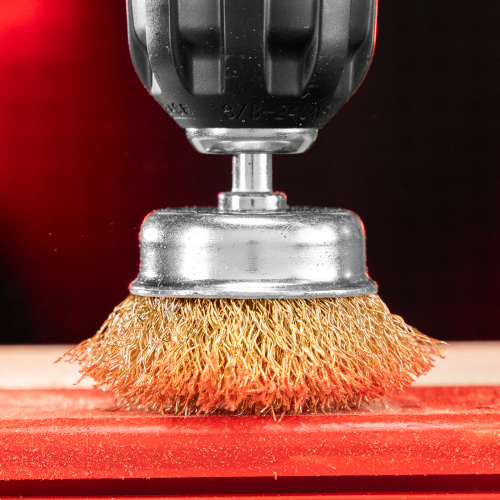 Набор щеток для дрели, 3 шт, 1 плоская, 50 мм, 2 "чашки", 25-50 мм, со шпильками Matrix по ценам производителя в Челябинске с доставкой по всей России