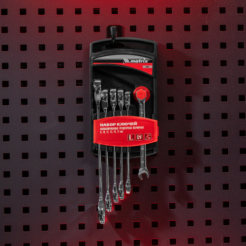 Набор ключей комбинированных, трещеточных 6 шт Matrix по ценам производителя в Челябинске с доставкой по всей России