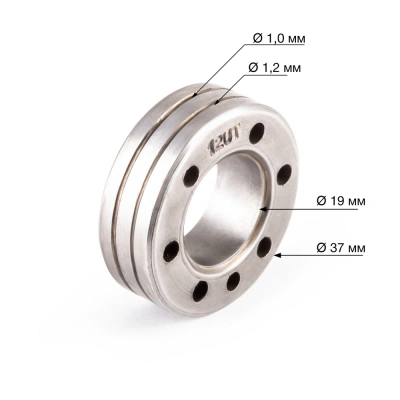 Ролик WECO 1.0/1.2 D=37х12 d=19 U купить в Москве с доставкой по всей России | ProtosMarket.ru