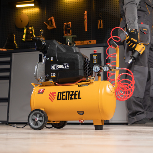Компрессор воздушный DK1500/24, Х-PRO 1.5 кВт, 230 л/мин, 24 л Denzel по ценам производителя в Челябинске с доставкой по всей России