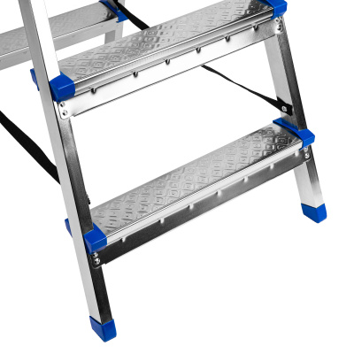 Стремянка двухсторонняя 4 ступени, сталь профиль, стальные ступени, Сибртех по ценам производителя в Челябинске с доставкой по всей России