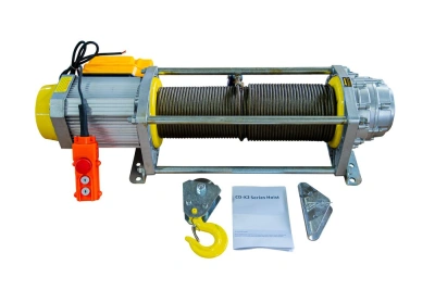 Лебедка электрическая 1000кг 100м с канатом 380В алюминиевый корпус TOR KCD(А)