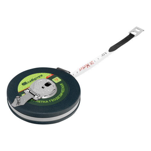 Рулетка геодезическая 20 м х 13 мм, закрытый корпус, фибергласовая лента Сибртех по ценам производителя в Челябинске с доставкой по всей России