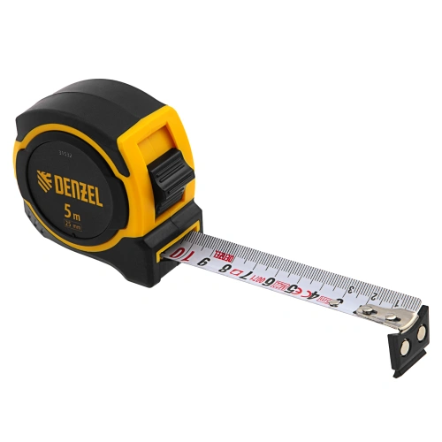 Рулетка 5м х 25мм, двухкомп. корпус, магнитный обрезиненный зацеп Denzel по ценам производителя в Челябинске с доставкой по всей России