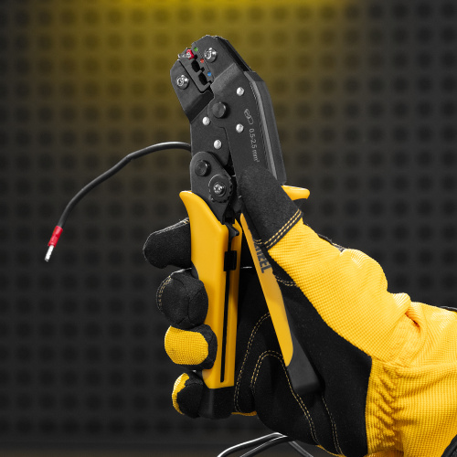 Клещи для обжима изолир. наконечников НКИ и НВИ, разъемов РПИ, гильз ГСИ, 0,5 - 2,5 мм2 Denzel по ценам производителя в Челябинске с доставкой по всей России