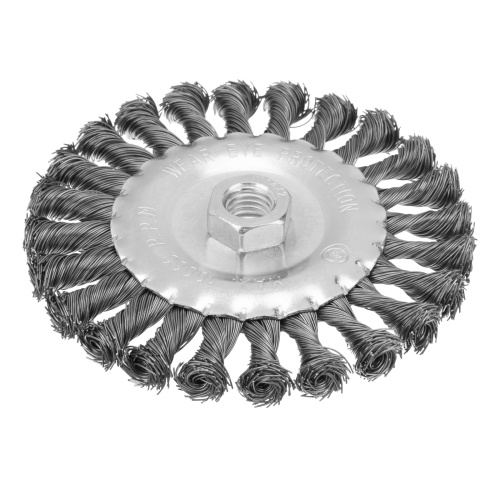 Щетка для УШМ 125 мм, М14, плоская, крученая проволока 0.5 мм Matrix по ценам производителя в Челябинске с доставкой по всей России