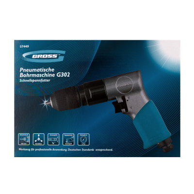 Дрель пневматическая G302, 3/8, 1800 об/мин, патрон 10 мм Gross по ценам производителя в Челябинске с доставкой по всей России