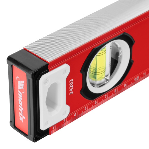 Уровень алюминиевый, фрезерованный, 3 глазка, рукоятки, 1000 мм Matrix по ценам производителя в Челябинске с доставкой по всей России