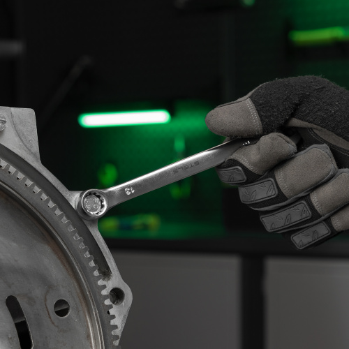 Набор ключей комбинированных 6-17 мм, 6 шт., CrV, матовый хром Stels по ценам производителя в Челябинске с доставкой по всей России