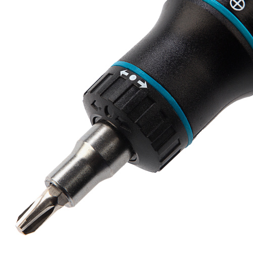 Отвертка реверсивная с револьверным механизмом, 11 шт, сталь S2 Gross по ценам производителя в Челябинске с доставкой по всей России