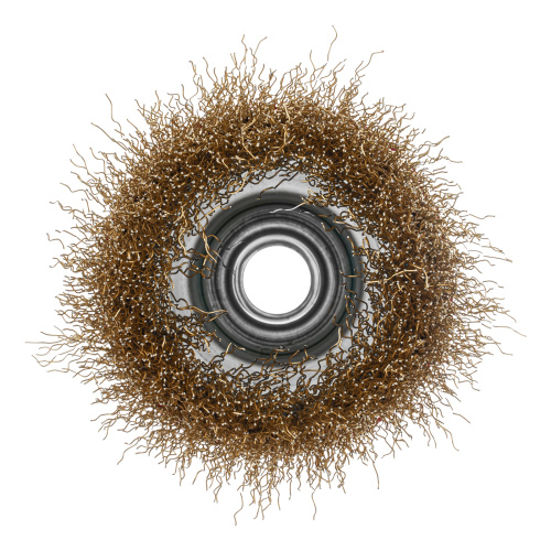 Щетка для УШМ, 75 мм, М14, "чашка", латунированная витая проволока Matrix по ценам производителя в Челябинске с доставкой по всей России