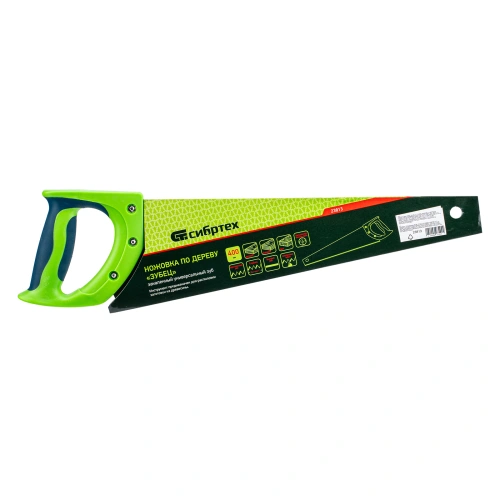 Ножовка по дереву "Зубец", 400 мм, 7-8 TPI, каленый зуб 3D, двухкомпонентная рукоятка Сибртех по ценам производителя в Челябинске с доставкой по всей России