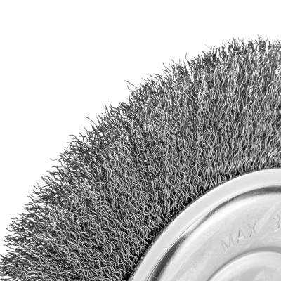 Щетка для УШМ, 200 мм, посадка 22.2 мм, плоская, витая проволока 0.3 мм Сибртех по ценам производителя в Челябинске с доставкой по всей России