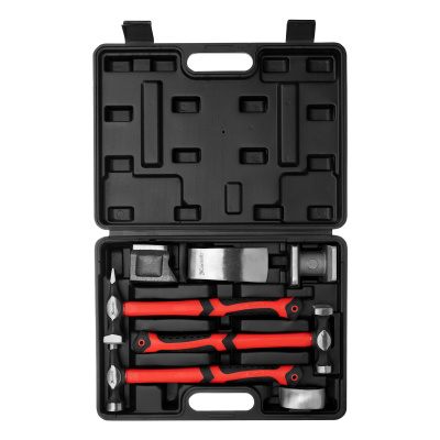 Набор рихтовочный, 3 молотка с фибергласовыми ручками, 4 наковальни, пластиковый бокс Matrix по ценам производителя в Челябинске с доставкой по всей России