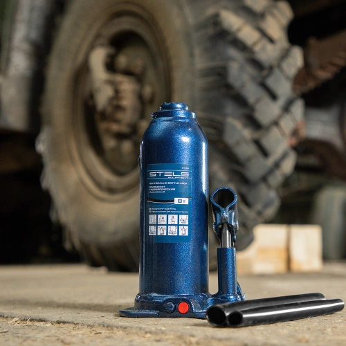 Домкрат гидравлический бутылочный, 8 т, h подъема 222-447 мм Stels по ценам производителя в Челябинске с доставкой по всей России