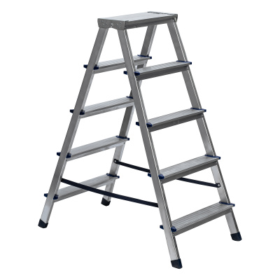 Стремянка двусторонняя 5 ступеней, алюминиевая, Сибртех по ценам производителя в Челябинске с доставкой по всей России