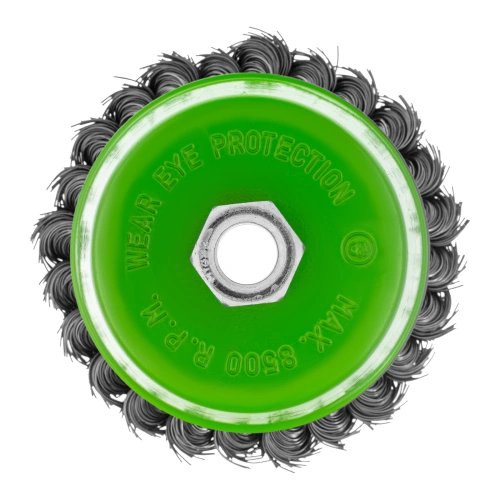 Щетка для УШМ, 100 мм, М14, "чашка", крученая металлическая проволока Сибртех по ценам производителя в Челябинске с доставкой по всей России