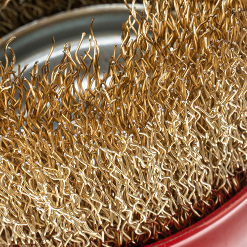 Щетка для УШМ, 75 мм, М14, "чашка", латунированная витая проволока Matrix по ценам производителя в Челябинске с доставкой по всей России