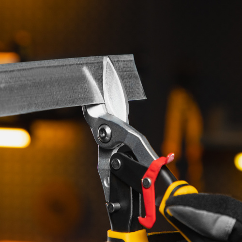 Ножницы по металлу, 270 мм, прямой и левый рез, сталь-СrMo, трехкомпонентные рукоятки Denzel по ценам производителя в Челябинске с доставкой по всей России