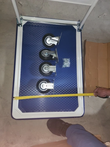 Тележка платформенная 150 кг TOR PH150 (740х480) со складной ручкой (резиновые колеса 100 мм) по ценам производителя в Челябинске с доставкой по всей России