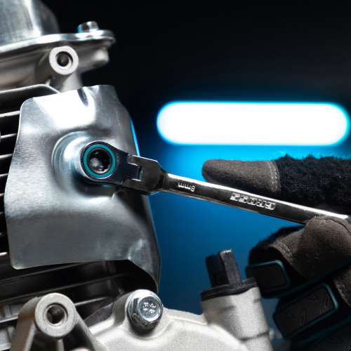 Набор ключей комбинированных с трещоткой, 8-19 мм, 7 шт, шарнирные, CrV Gross по ценам производителя в Челябинске с доставкой по всей России