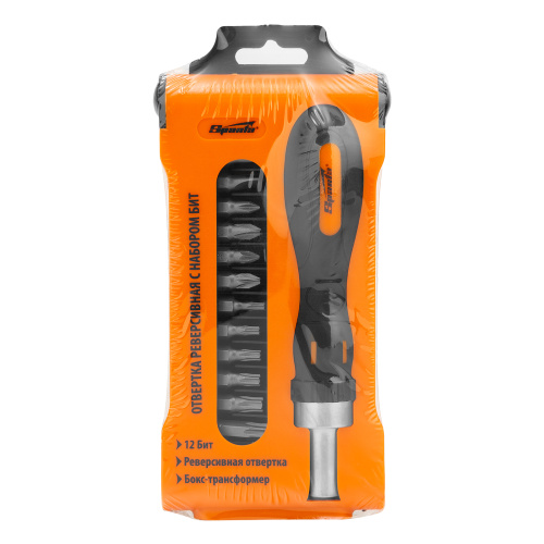 Отвертка реверсивная с набором бит, CrV, 12 шт, Sparta по ценам производителя в Челябинске с доставкой по всей России