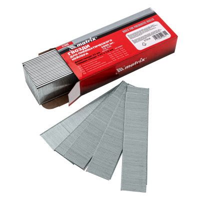 Гвозди для пневматического нейлера, длина 25 мм, ширина 1.25 мм, толщина 1 мм, 5000 шт Matrix по ценам производителя в Челябинске с доставкой по всей России