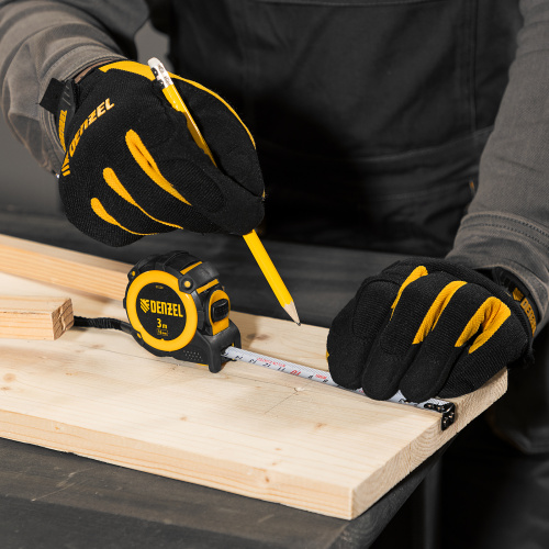 Рулетка 3м х 16мм, автоматич. фиксац., нейлон. покрытие, магнит. зацеп, двухстор. разметка Denzel по ценам производителя в Челябинске с доставкой по всей России