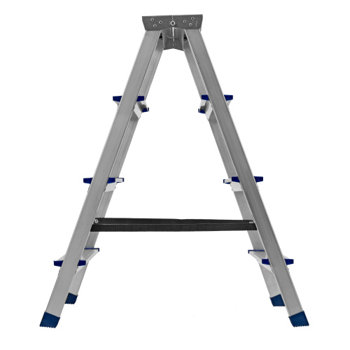 Стремянка двусторонняя 4 ступени, алюминиевая, Сибртех по ценам производителя в Челябинске с доставкой по всей России