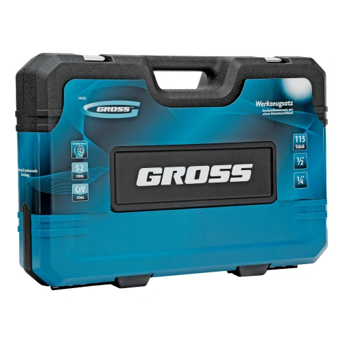 Набор инструментов, 1/4", 1/2", CrV, 120 зубьев, 115 предметов Gross по ценам производителя в Челябинске с доставкой по всей России