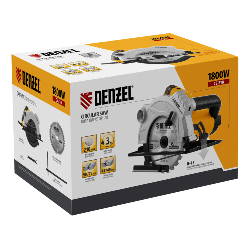 Пила циркулярная CS-210, 1800 Вт, 210 мм Denzel по ценам производителя в Челябинске с доставкой по всей России