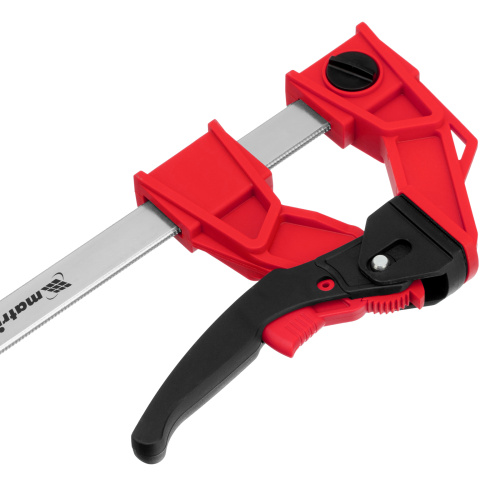 Струбцина реечная быстрозажимная, усиленная, пластиковый корпус рычажно-храповой механизм, 200 х 100 х 351 мм, штанга 5 х 22 мм Matrix по ценам производителя в Челябинске с доставкой по всей России