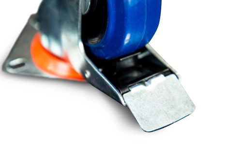 Колесо поворотное резина SRCLb 42 100 мм с тормозом (N) по ценам производителя в Челябинске с доставкой по всей России