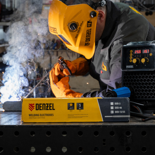 Электроды DER-13/55, диам. 3 мм, 5 кг, основное покрытие Denzel по ценам производителя в Челябинске с доставкой по всей России
