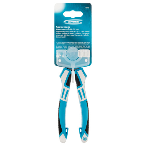 Плоскогубцы комбинированные 180 мм, трехкомпонентные рукоятки Gross по ценам производителя в Челябинске с доставкой по всей России