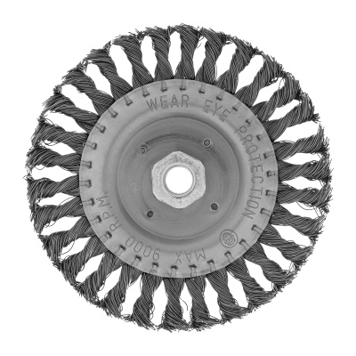 Щетка для УШМ 150 мм, М14, плоская, крученая проволока 0.5 мм Matrix по ценам производителя в Челябинске с доставкой по всей России