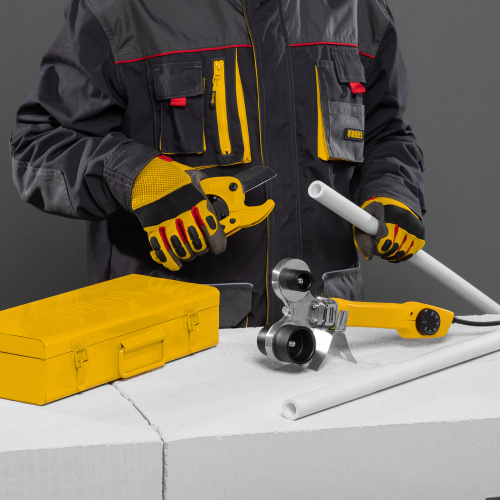 Аппарат для сварки пластиковых труб DWP-750, 750 Вт, 0-300 град, 4 насадки, 20-40 мм Denzel по ценам производителя в Челябинске с доставкой по всей России