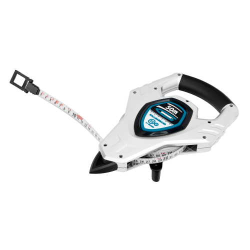 Рулетка геодезическая 50 м х 13 мм, откр, корп, металлическая лента, Super-Нейлон, двусторонняя шкала Gross по ценам производителя в Челябинске с доставкой по всей России