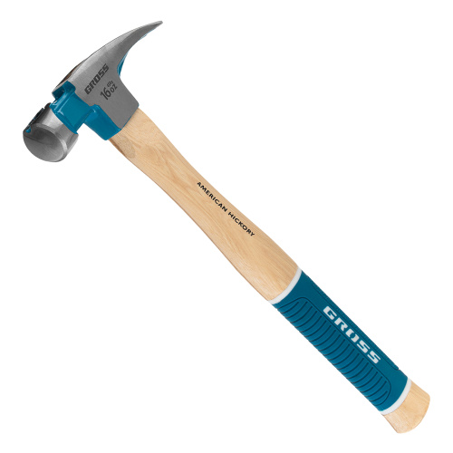 Молоток-гвоздодер, 450 г, угол 75, магнит, обрезиненная рукоятка American hickory GROSS по ценам производителя в Челябинске с доставкой по всей России