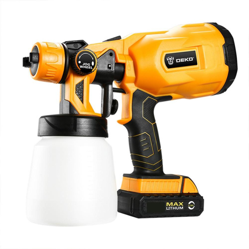 Краскопульт аккумуляторный DEKO DKSG20K2, 20В, 800 мл, 1*2.0Ач по ценам производителя в Челябинске с доставкой по всей России
