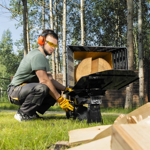 Дровокол электрический ELS7T-52, 2300 Вт, сила раскола 7т, макс. размеры полена D250 x 520 мм Denzel по ценам производителя в Челябинске с доставкой по всей России