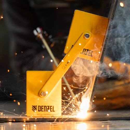 Фиксатор магнитный регулируемый для сварочных работ усилие 50 LB Denzel по ценам производителя в Челябинске с доставкой по всей России