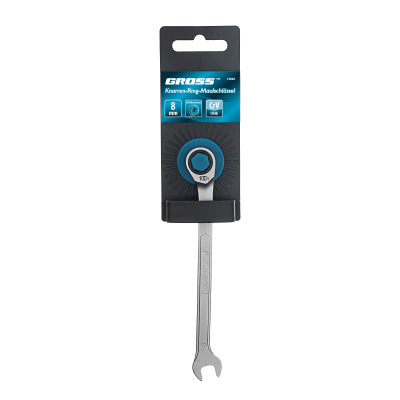 Ключ комбинированный трещоточный, 8 мм, количество зубьев 100 Gross по ценам производителя в Челябинске с доставкой по всей России