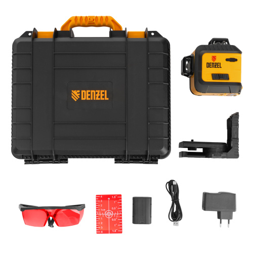 Лазерный уровень мультипризменный LX 360-2 Red, 30 м, 635 нм, аккумулятор Li 2800 мАч, резьба 5/8" Denzel по ценам производителя в Челябинске с доставкой по всей России