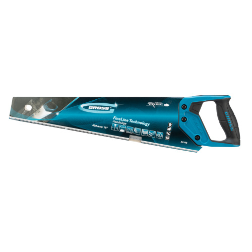 Ножовка по дереву "Piranha", 450 мм, 7-8 TPI, зуб-3D, каленый зуб, двухкомпонентная рукоятка Gross по ценам производителя в Челябинске с доставкой по всей России