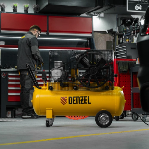 Компрессор воздушный рем. привод BCV 4000-T/100, 4,0 кВт, 100 литров, 690 л/мин Denzel по ценам производителя в Челябинске с доставкой по всей России